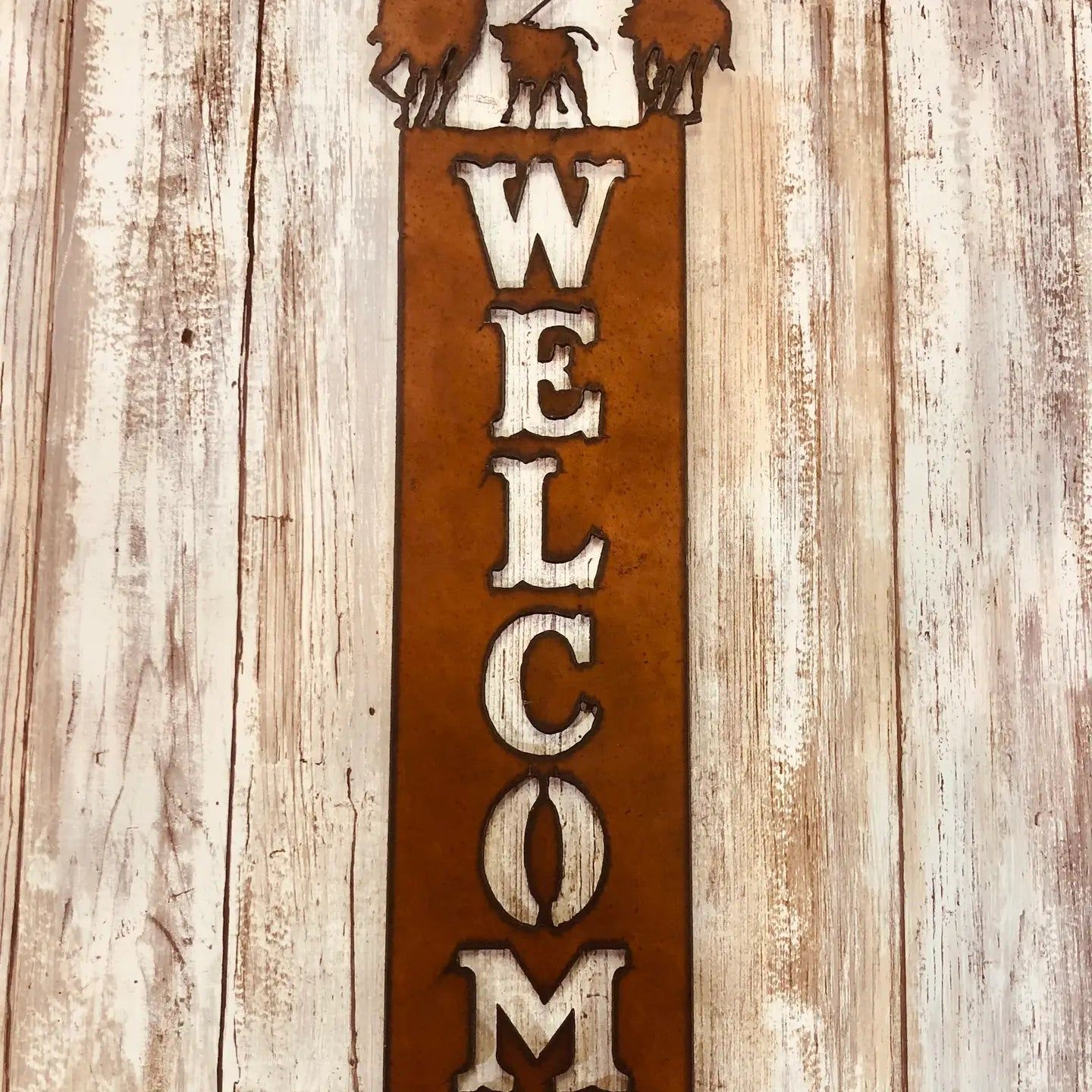 Metal Sign- Team Roper Verticle Welcome Sign