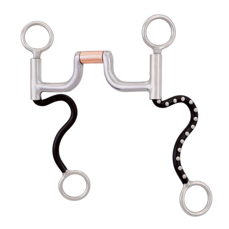 Metalab Black Satin Hinged Port Bit - Copper Roller &amp; Inlays