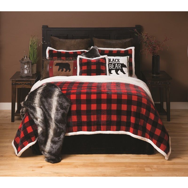 Lumberjack Plaid (Red) Twin Plush Bedding