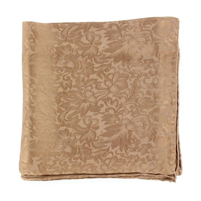 M&amp;F 35x35 Silk Jacquard Wild Rag - Brown