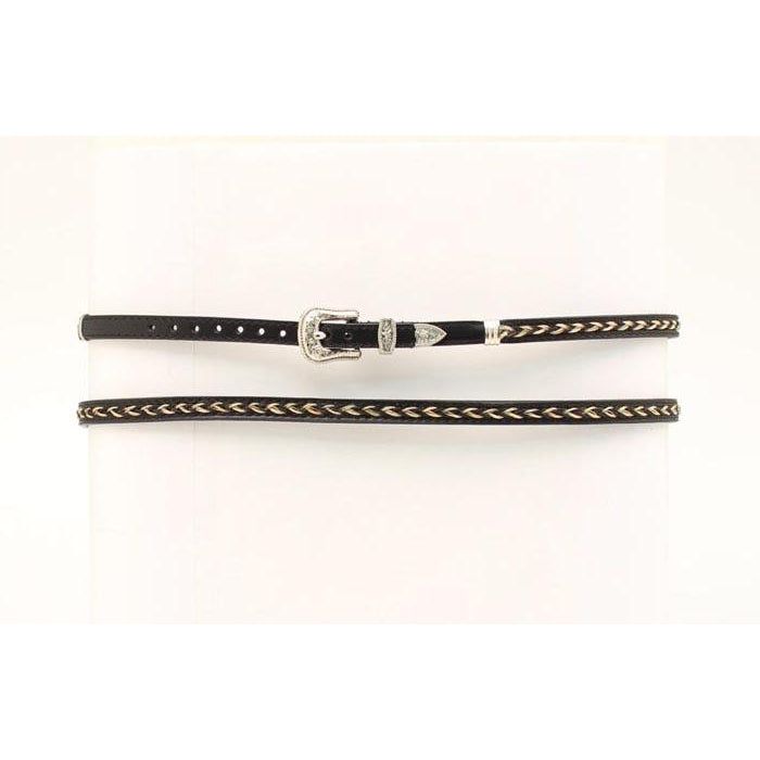 M&amp;F Leather Hat Band w/Braided Horse Hair