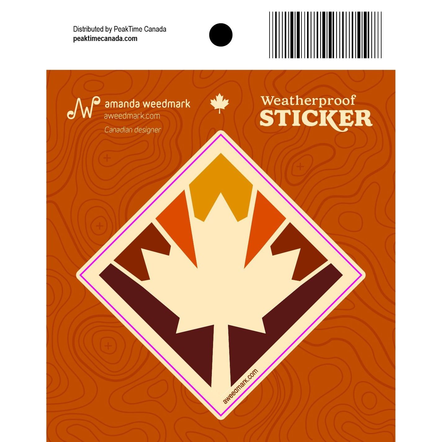 Maple Leaf Diamond Sticker