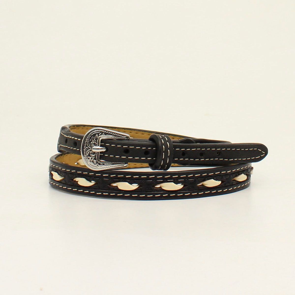 M&amp;F Ivory Rawhide Hat Band - Black