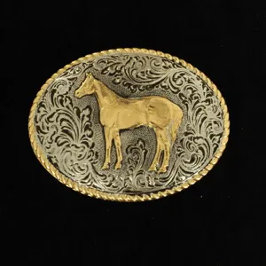 M&amp;F Nocona Youth Oval Standing Horse Buckle