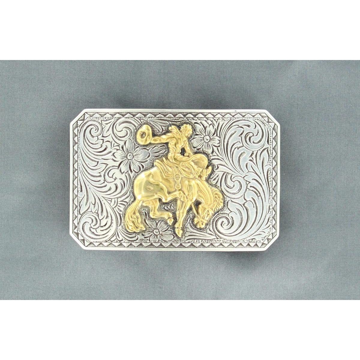 M&amp;F Nocona Men's Saddle Bronc Buckle - Bucking Bronc