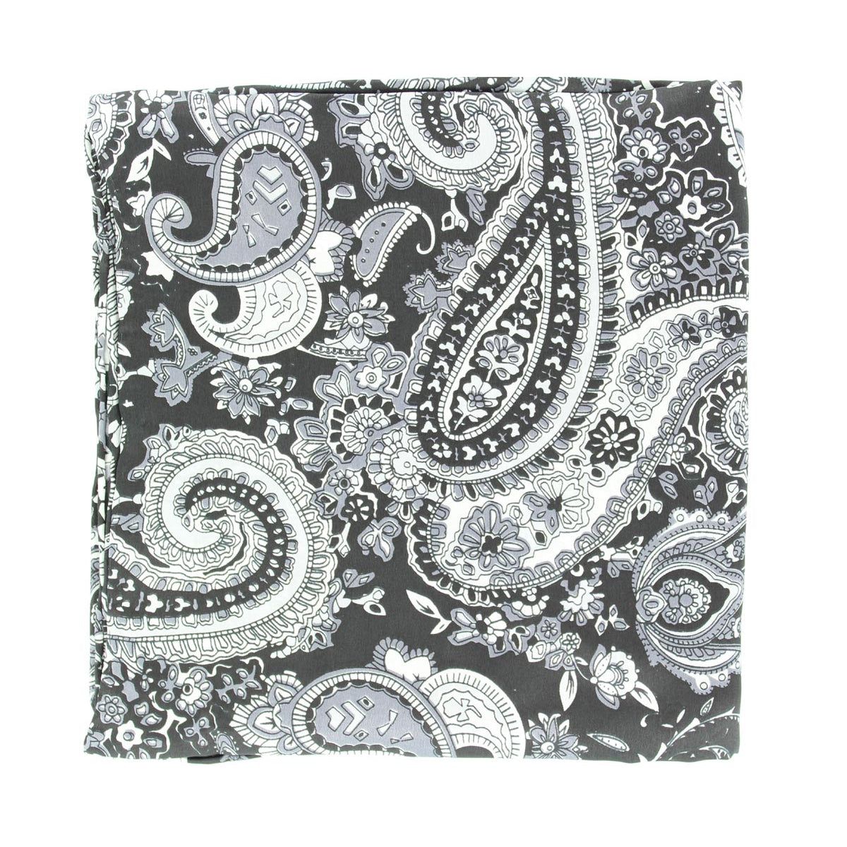 M&amp;F Paisley Patterned 33x33 Wild Rag - Black