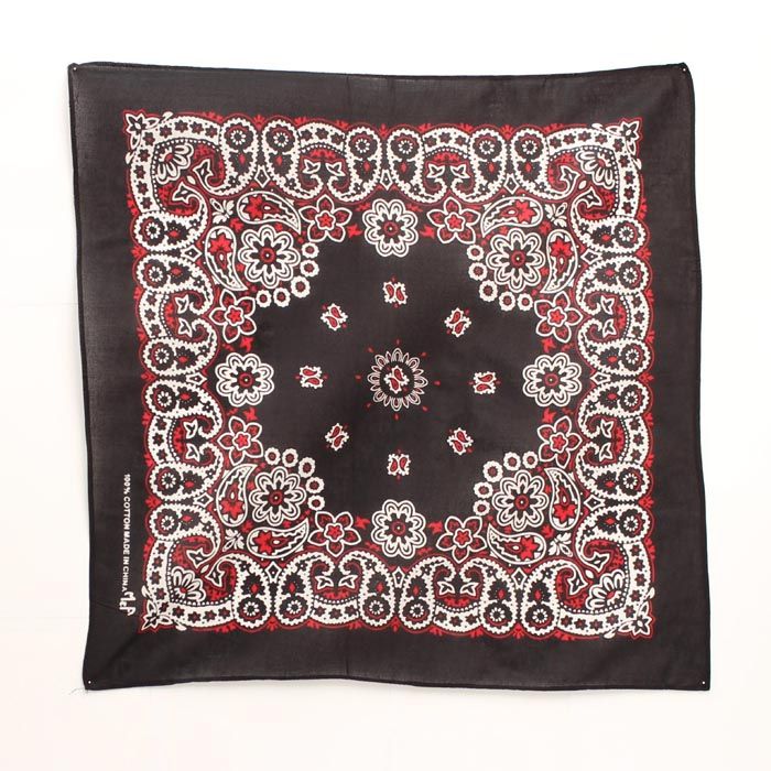 M&amp;F Traditional Bandanas - Black/Red