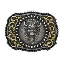 M&amp;F Nocona Buckle Rectangle Buffalo Head