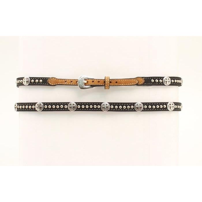 M&amp;F Studded Hat Band - Brown/Black