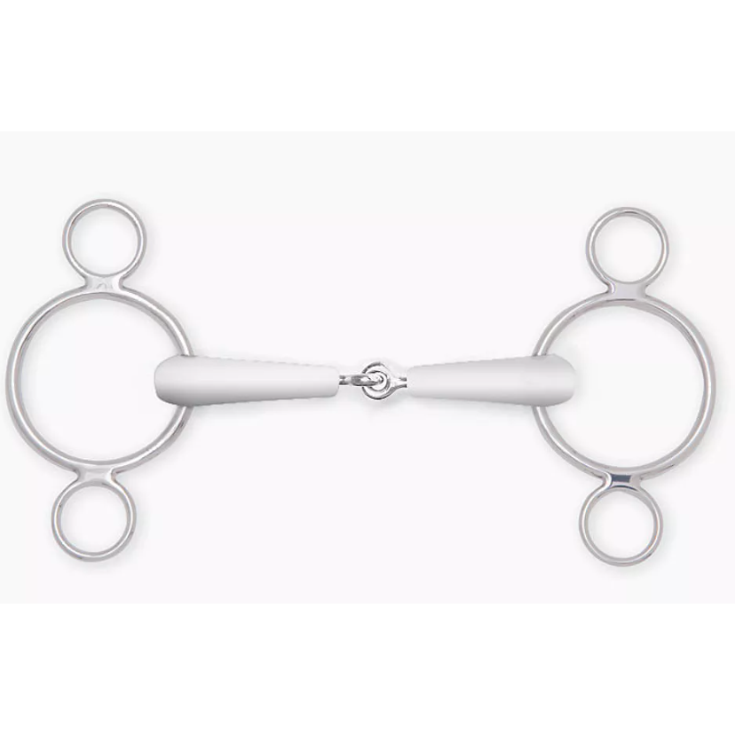 Metalab Flexi Jointed Continental 3 Ring Gag Bit