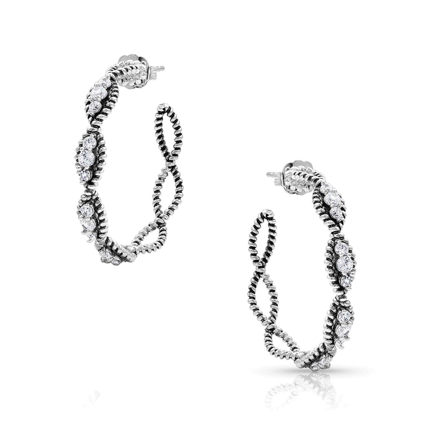 Montana Silversmith Dueling Ropes Hoop Earrings