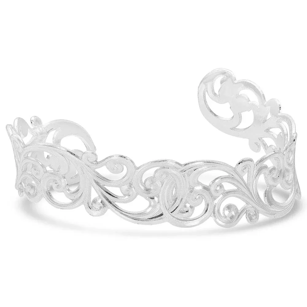 Montana Silversmith Denim &amp; Lace Filigree Cuff Bracelet