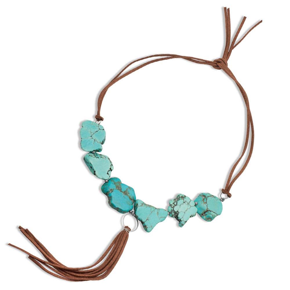 Montana Silversmith Necklace Chunky Beads and Leather