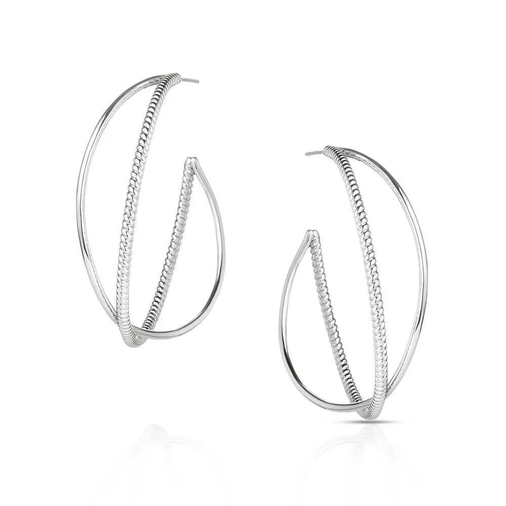 Montana Silversmith Rope and Radiance Hoop Earrings
