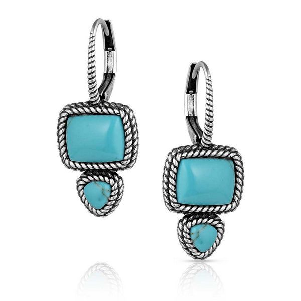 Montana Silversmith Women's Split Decision Turquoise Earrings