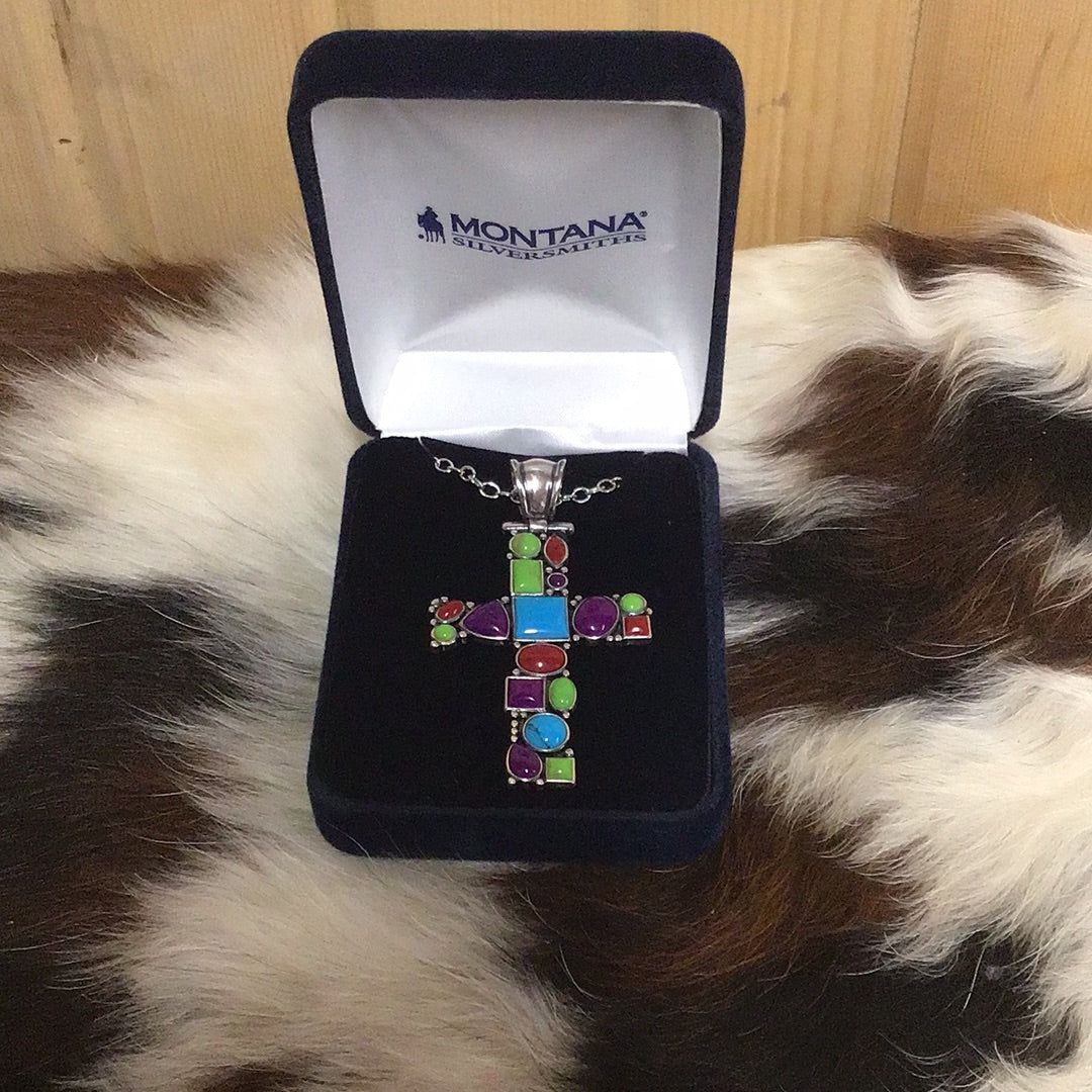 Montana Silversmiths - Multi Stone Cross