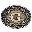 Montana Silversmiths Attitude Filigree Initial "G" Buckle