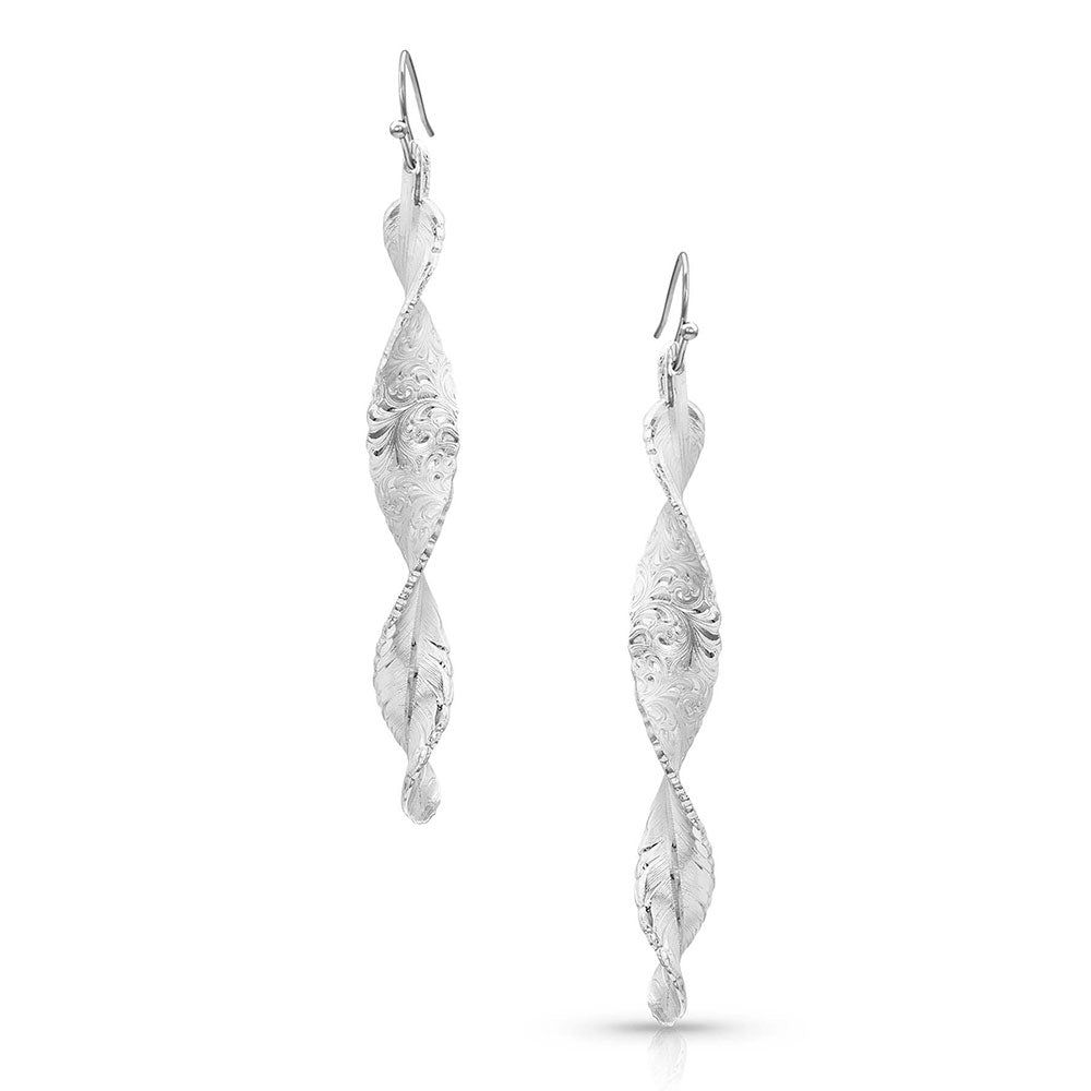 Montana Silversmith Twisting Feather Earrings
