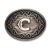 Montana Silversmiths Attitude Filigree Initial "C" Buckle