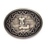 Montana Silversmiths Attitude Filigree Initial "L" Buckle