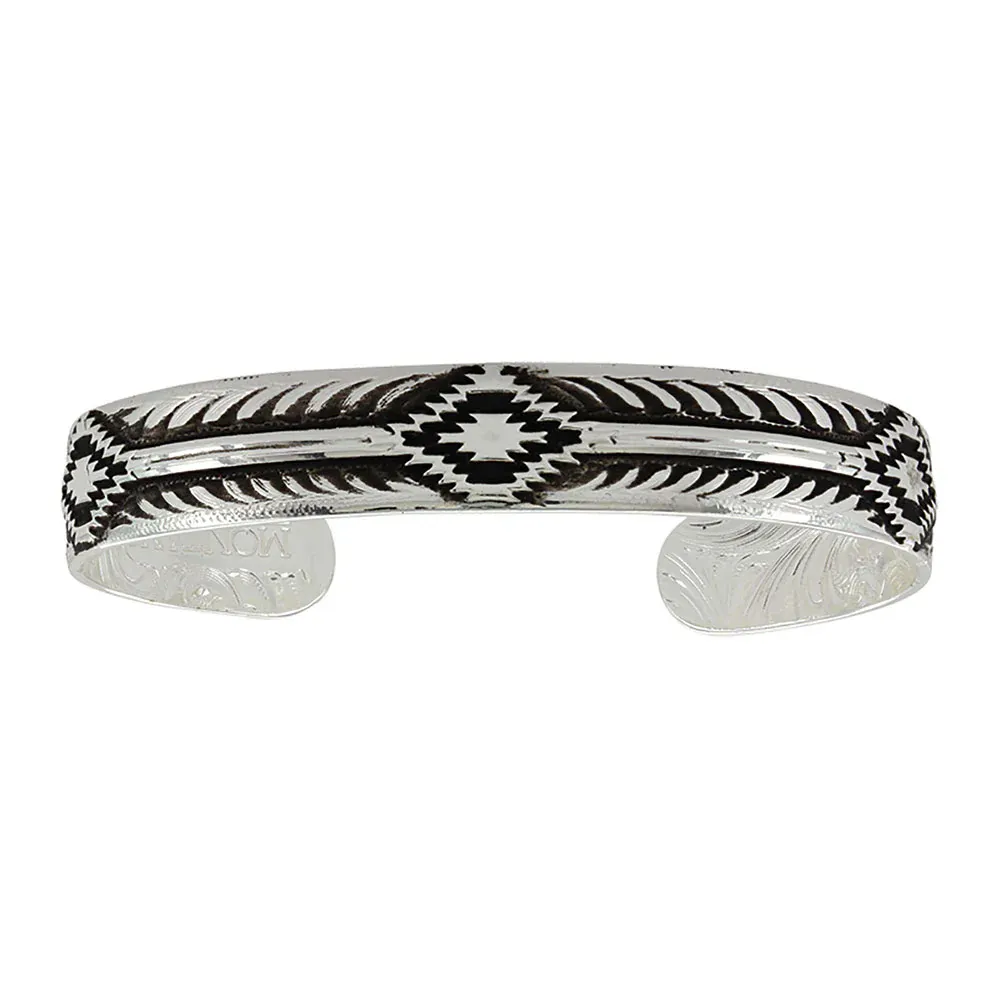 Montana Silversmiths BC-Aztec-Silver w/BlkPnt