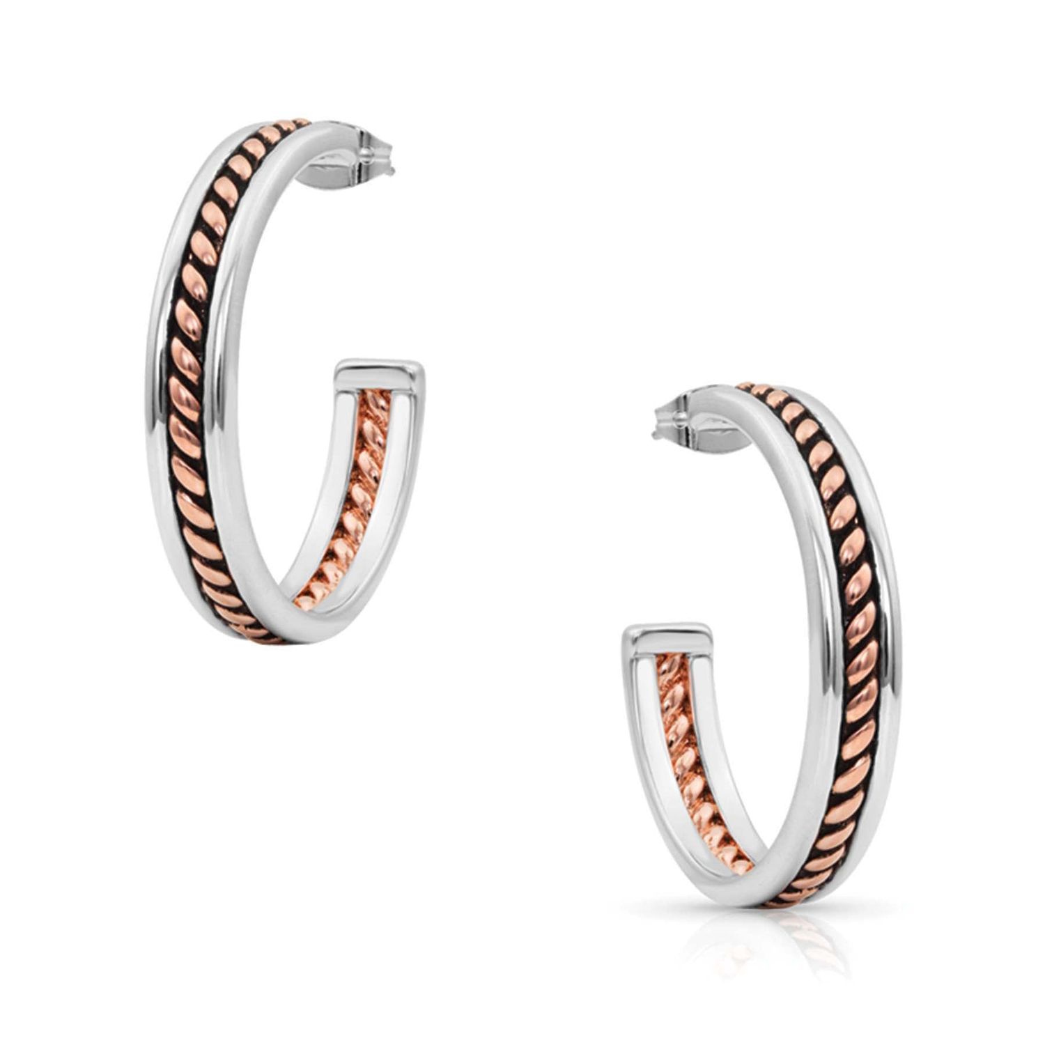 Montana Silversmith Inner Strength Rope Hoop Earrings