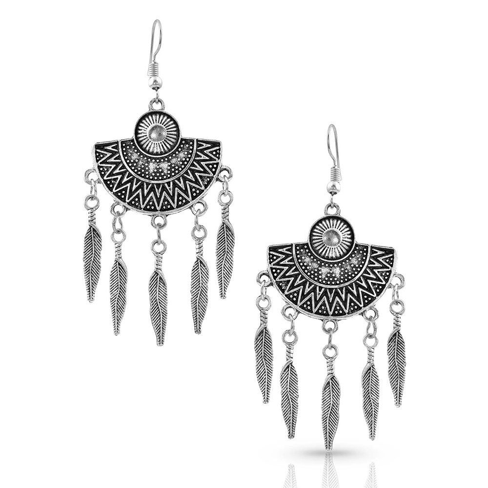 Montana Silversmiths ER-AztecHalfRndFthrDangle