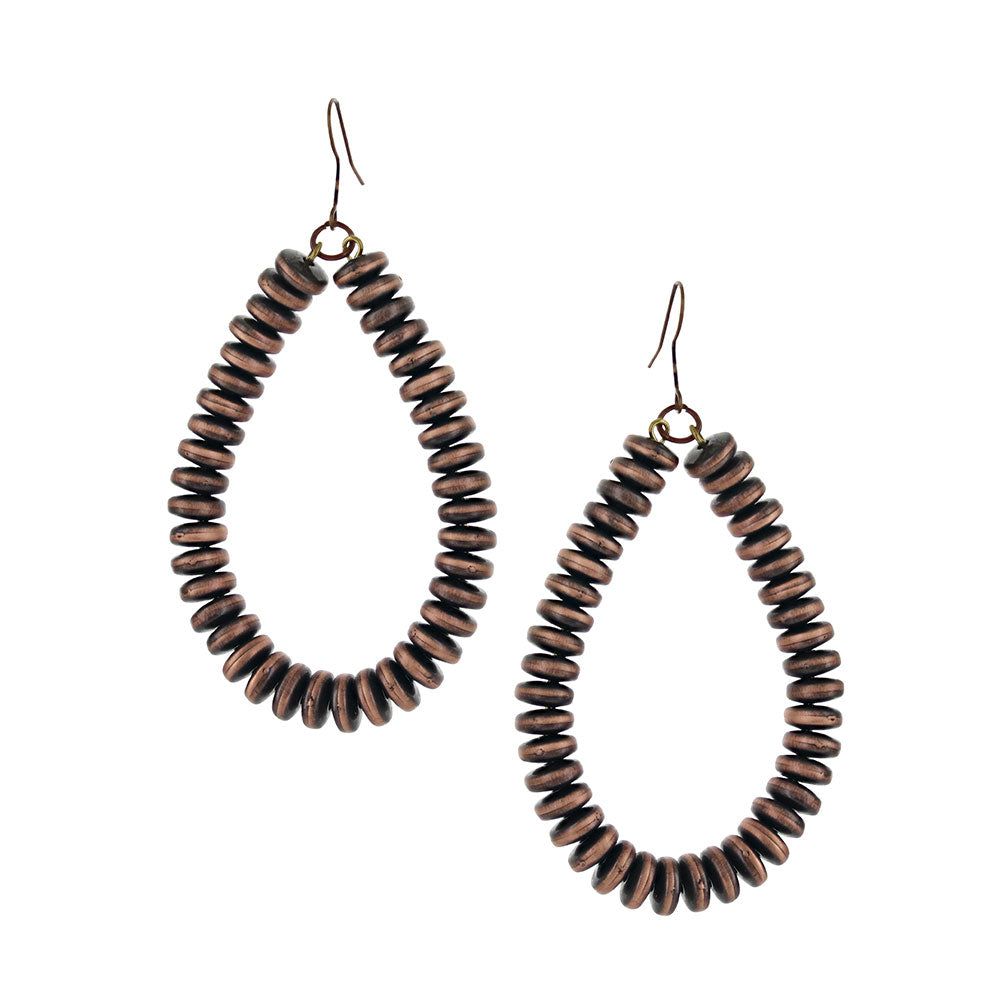 Montana Silversmiths Earring Boho Bronze Bead Teardrop