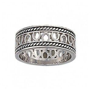 Montana Silversmiths Horseshoe Rope Ring Size 7