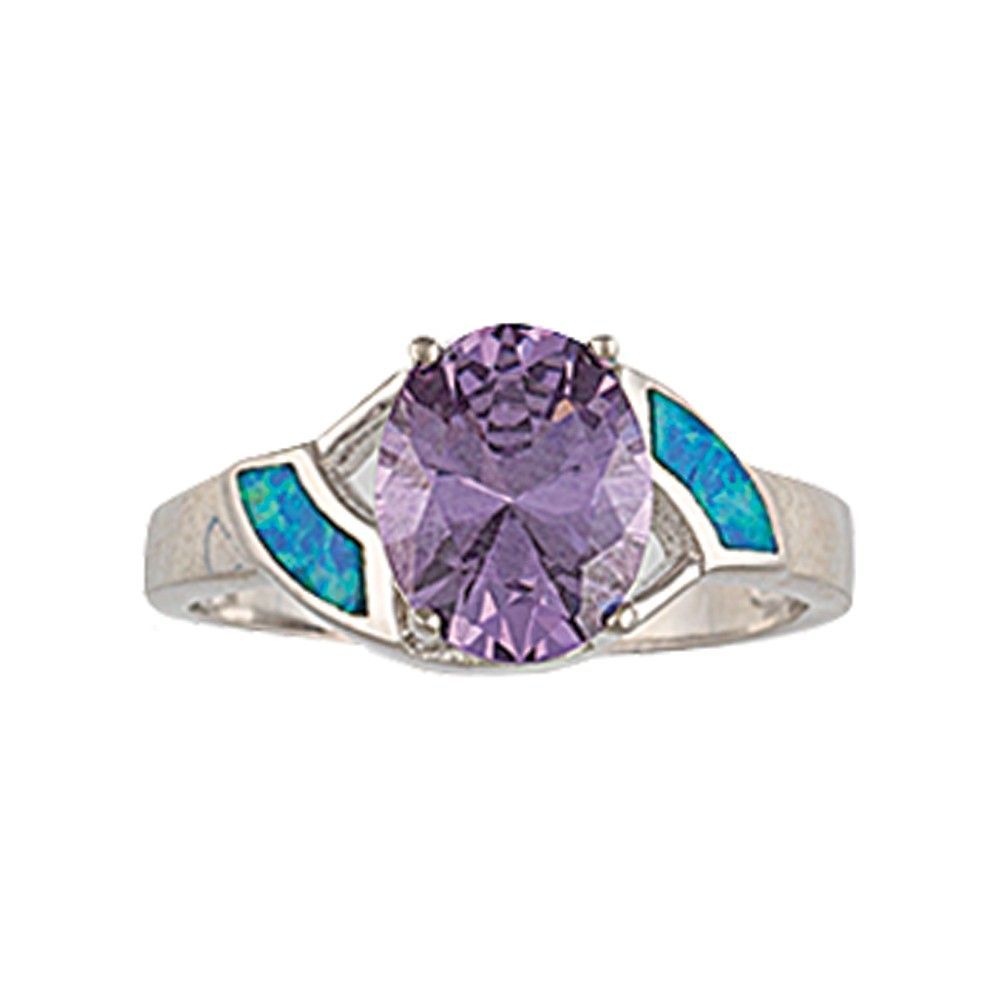Montana Silversmiths River Lights Amethyst Pool Ring Size 8