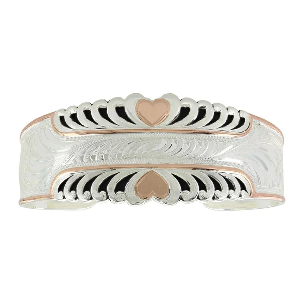 Montana Silversmiths Two Tone Bright Hearts Cuff Bracelet