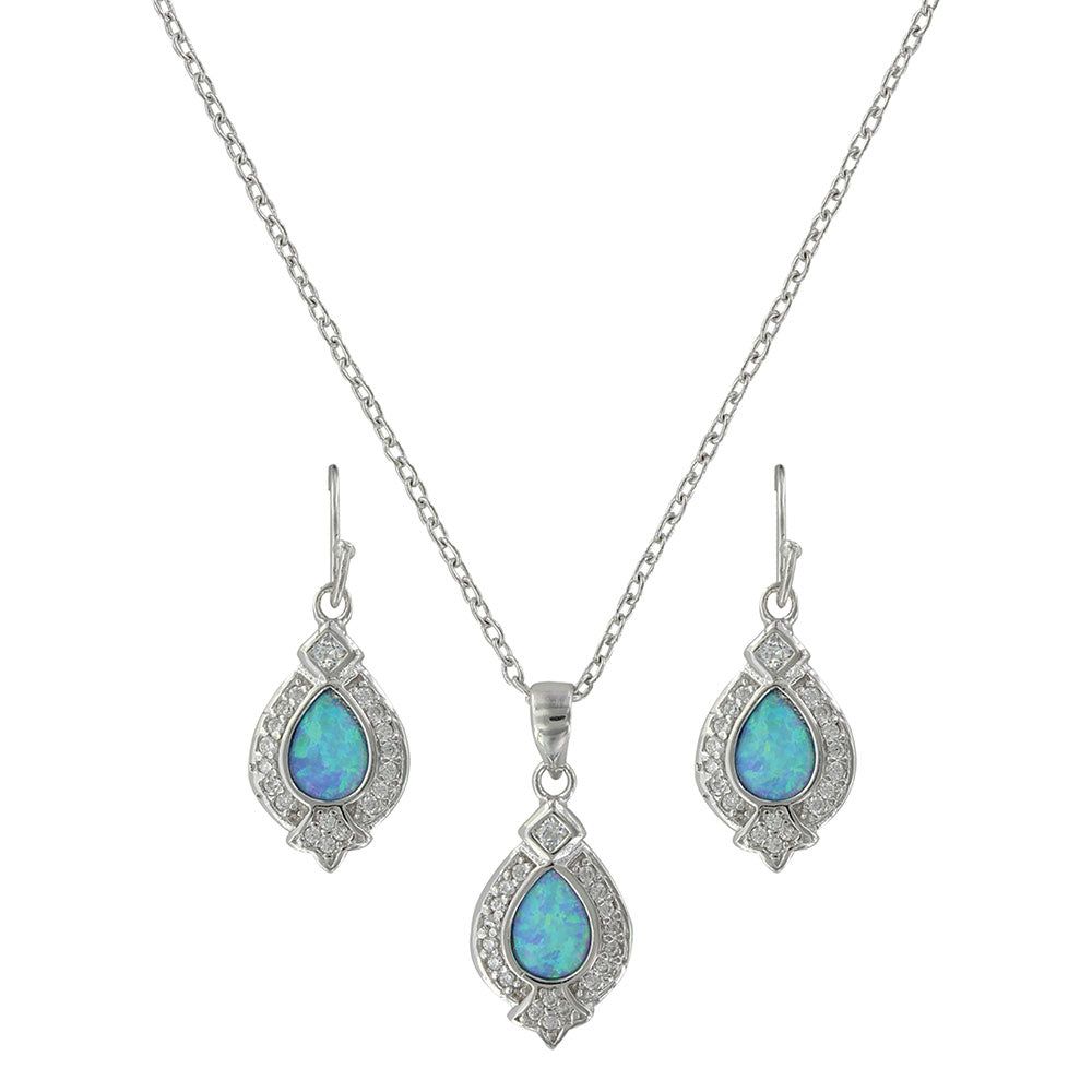 Montana Silversmiths JS-Teardrop Opal &amp; Fancy CZ