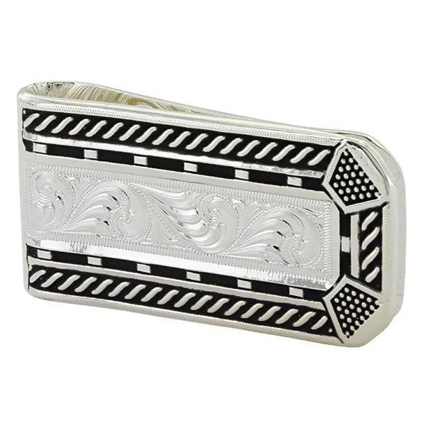 Montana Silversmiths Roped Horseshoe Nail Head Money Clip