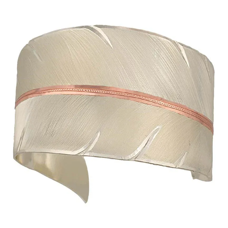 Montana Silversmiths TwoTone Copper To Fly with Strength and Grace Feather Bracelet