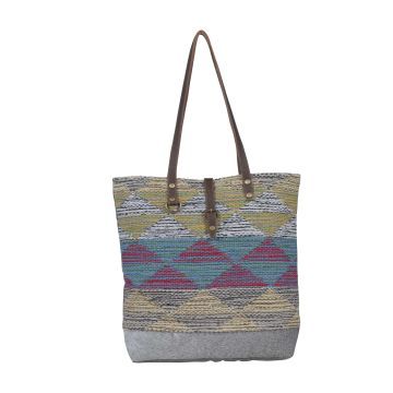 Myra Bag Multicolored Waves Tote Bag