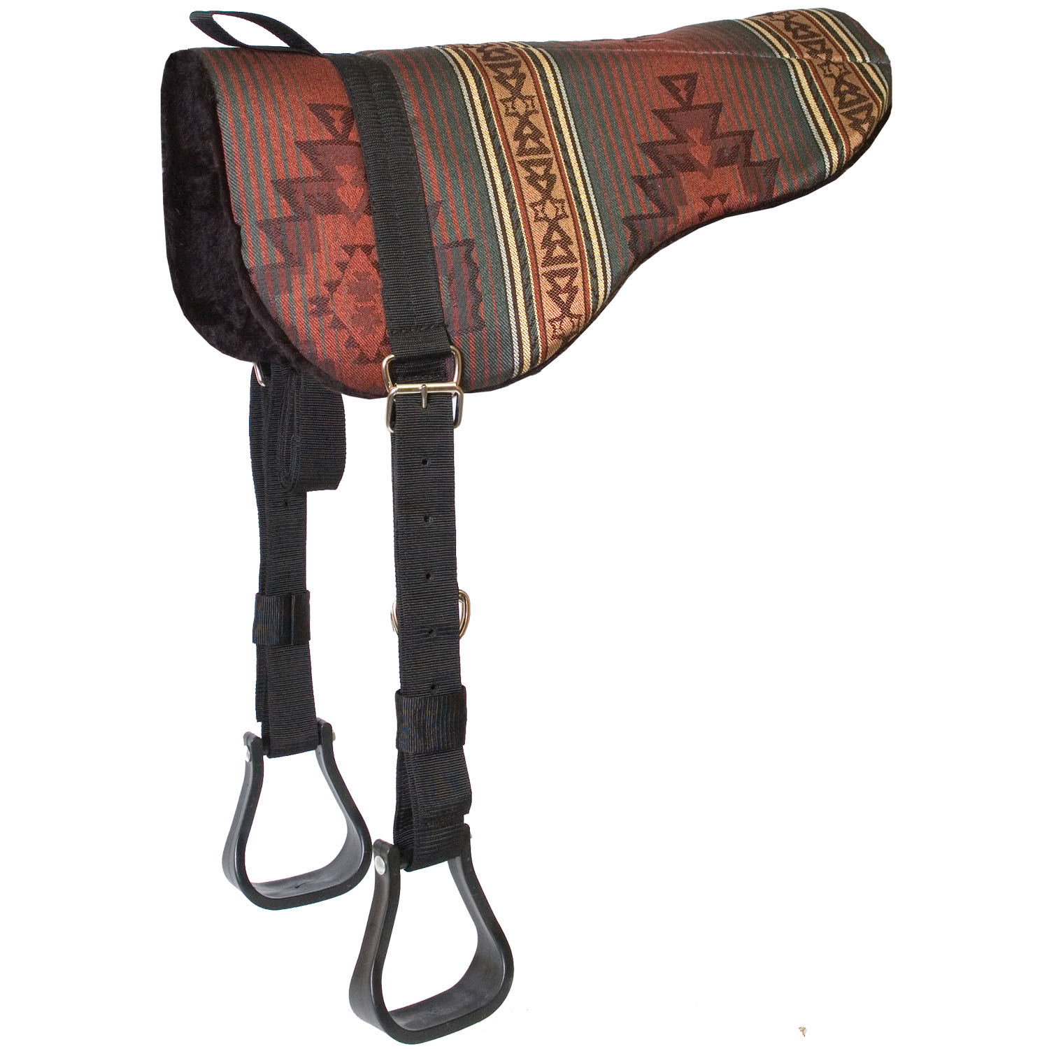 Mustang Sierra Herculon Bareback Pad w/Stirrups - Cheyenne Hunter