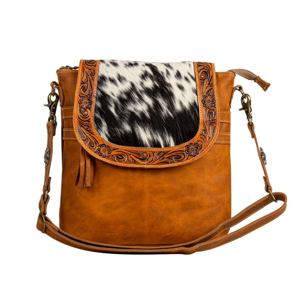 Myra Bag Saddleback Hand Tooled Bag
