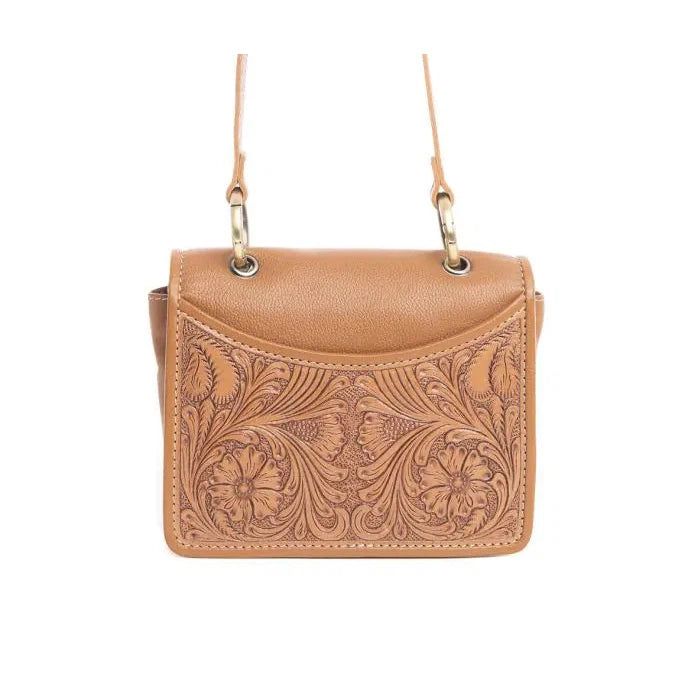 Myra Breeze Wind Hand-Tooled Bag