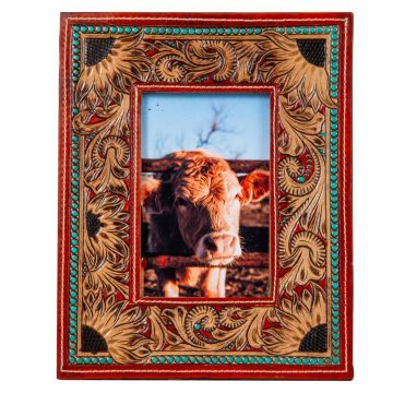 Myra Devonnie's Sunflowers Hand-Tooled Photo Frame