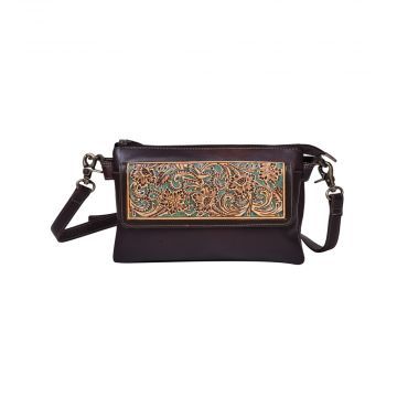 Myra Magnolia Hand Tooled Bag