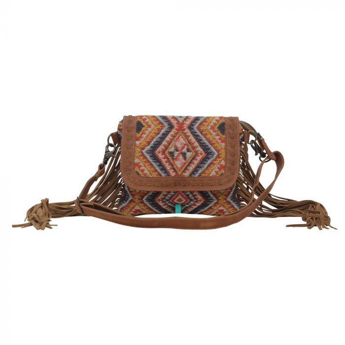 Myra Olive Cubes Small &amp; Crossbody Bag