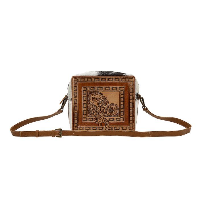 Myra Orchids Hand Tooled Bag