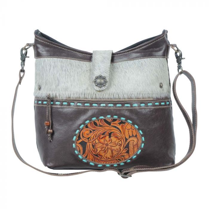 Myra Rusted Skies Hand Tooled Bag
