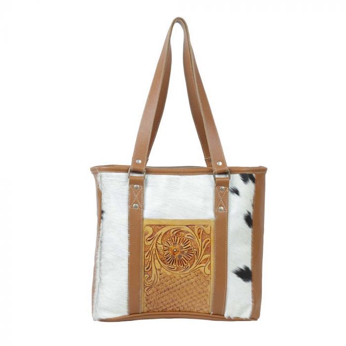 Myra Peony Hand Tooled Bag