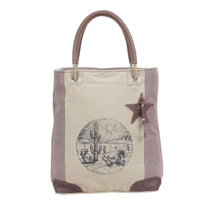Myra Sepia Aster Tote Bag