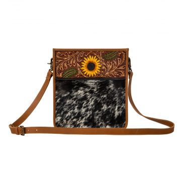 Myra Sunflower Spree Hand Tooled Bag