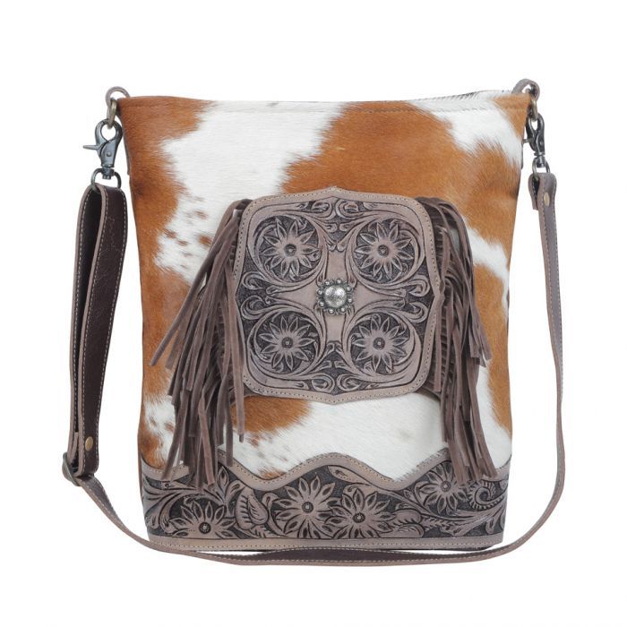 Myra Eathen Splashed Hand Tooled Bag