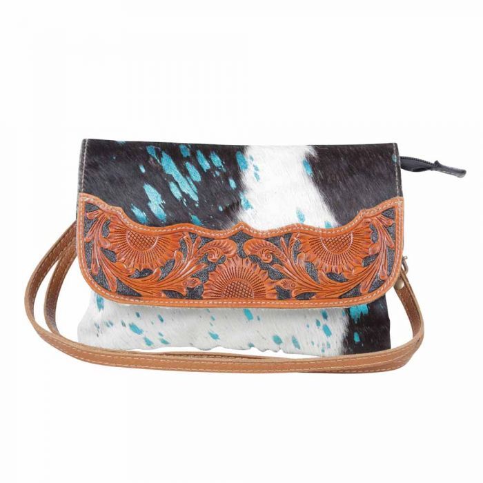 Myra Neon Lights Hand Tooled Bag