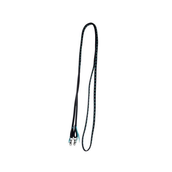 Myra Regulate Reins - Turquoise Buckstitch