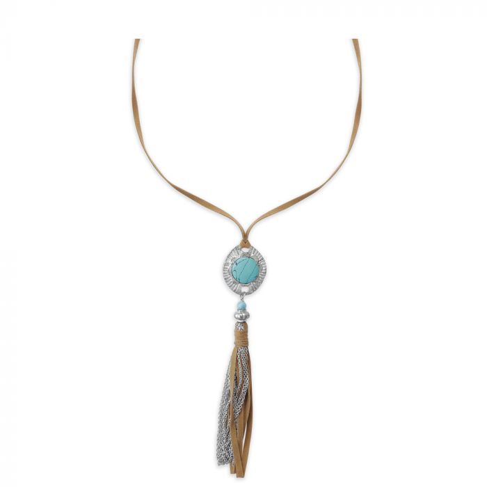 Myra Blue Coin Necklace